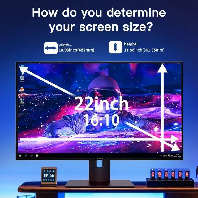 Alt view image 3 of 5 - 2 Pack Magnetic Hanging Computer Privacy Screen 22 Inch for 16:10 Widescreen Monitor, Removable Privacy Screen Anti Glare Blue Light Computer Screen Privacy Shield, Anti-Scratch 22 in Protector Film