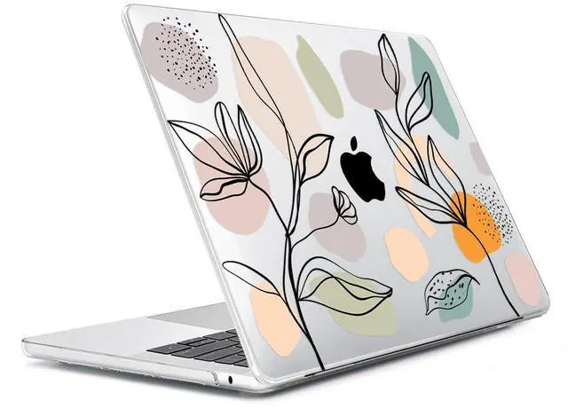 Alt view image 3 of 5 - HOHAIYOO Compatible with MacBook Pro 16 inch Case 2024 2023 2022 2021 Release M4 A3186 A3403 M3 A2991 M2 A2780 M1 A2485, Hard Case Shell+Keyboard Cover+Screen Protector+Webcam Cover, Line Leaf