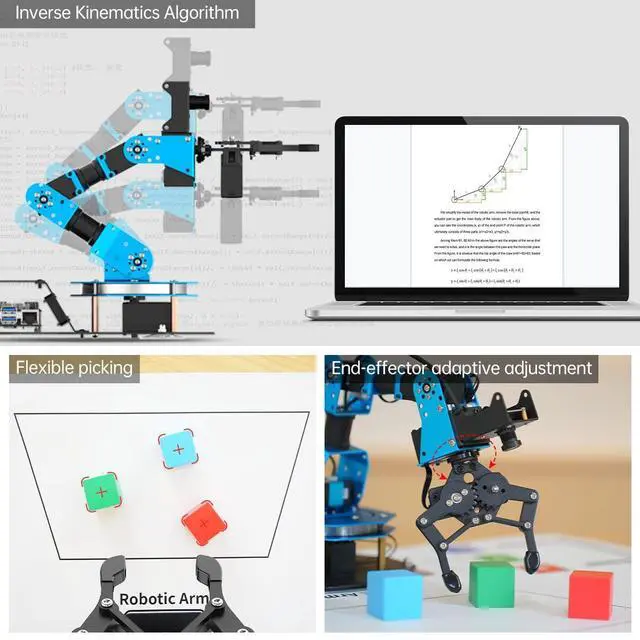 Alt view image 4 of 5 - HIWONDER 6DOF Robotic Arm Kit Powered by Raspberry Pi 5 4GB AI Vision Programming Robot Arm ROS Open Source for Adults and Teens(Developer Kit)