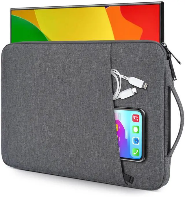 Main image of 18.5 Inch Portable Monitor Case Protective Sleeve for InnoView VisionOwl Upperizon Usparkle Ingnok aimuonos Ingnok Motyeowe Cocopar EVICIV HONGO, 18-18.5" Laptop Notebook Carrying Bag, Gray
