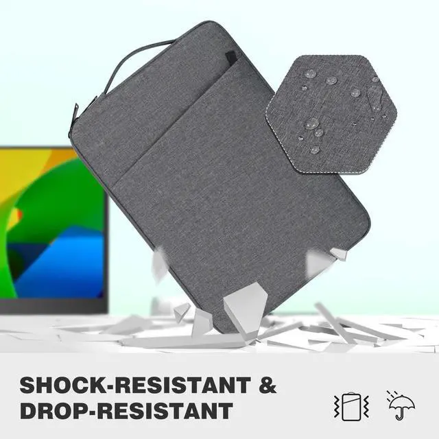 Alt view image 4 of 5 - 18.5 Inch Portable Monitor Case Protective Sleeve for InnoView VisionOwl Upperizon Usparkle Ingnok aimuonos Ingnok Motyeowe Cocopar EVICIV HONGO, 18-18.5" Laptop Notebook Carrying Bag, Gray