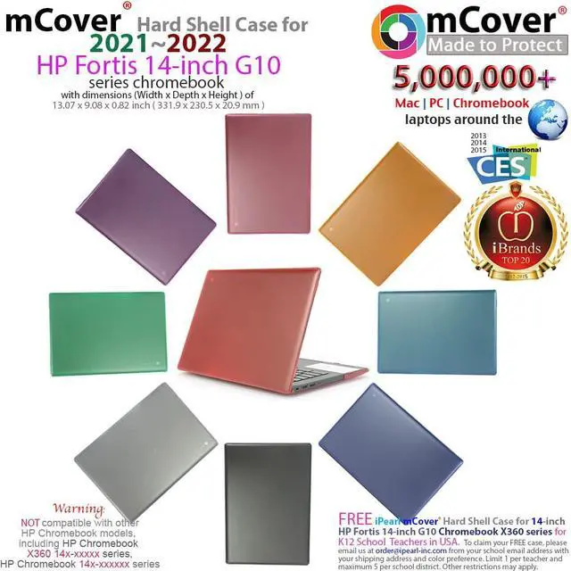 Alt view image 2 of 5 - mCover Case ONLY Compatible for 2021~2024 14" HP Fortis 14-inch G10 / G11 Chromebook Laptop Computers (NOT Fitting Any Other HP Models) - Purple