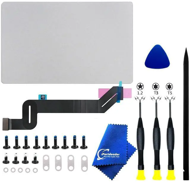 Main image of iPartsleader Trackpad with Flex Cable Compatible for MacBook Pro Retina 16" A2141 Touchpad Replacement and Tool kit 821-02250-A EMC 3347 Late 2019 (Silver)