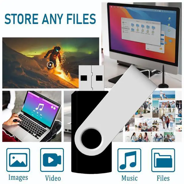 Alt view image 3 of 5 - JBOS 8GB USB Flash Drive 20 Pack - 8GB USB Drives - Memory Stick - Swivel - USB2.0 - Pen Drive - Mixed Color