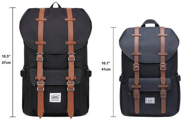 Alt view image 3 of 5 - KAUKKO Laptop Outdoor Backpack Traveling Daypack Hiking Rucksack Large Capacity Bag Fits 15.6"(5-7-Black-NEW)