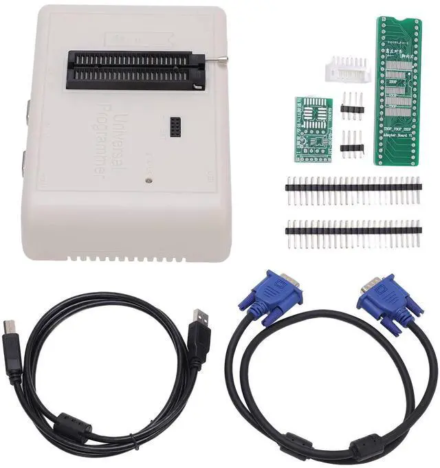 Alt view image 2 of 5 - Kadimendium Universal Chip Programmer Kit Extremely Fast Programmable Logic Circuits USB Universal Programmer Kit for IC LCD TV Monitor Car DVD RT809H with Cables