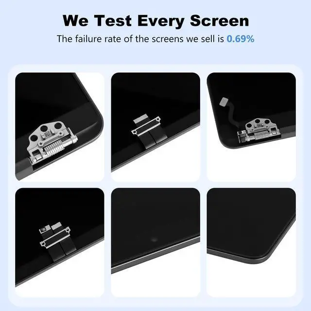 Alt view image 5 of 5 - JYY A2681 Screen Replacement for Mac14,2 MacBook Air 13.6" M2 2022 A2681 EMC 4074 13.6 inches 2560x1664 Full LCD Screen Display Complete AssemblySilver