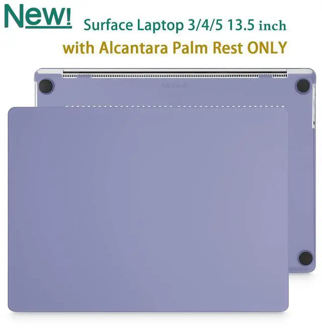 Alt view image 4 of 5 - Lepeoac Case for 13.5" Microsoft Surface Laptop 5/4/3 with Alcantara Palm Rest ONLY 2022 2021 2019 Release Models: 1950/1958/1867, Plastic Hard Shell Case with Keyboard Cover,Lavender Gray