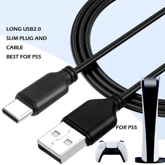 Alt view image 5 of 5 - YOTETION 40ft USB2.0 Slim USB C to USB A Cable, Black, 2.8mm, High Speed, Compatible with iPhone, Samsung, Pixel, LG, Motorola, PS5, Keyboard, Mouse