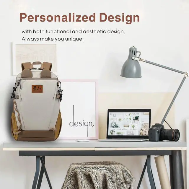 Alt view image 3 of 5 - ShyangLiang Leisure Sports Backpack for Teens Girls Boys, Middle School Backpack, University Backpack, Versatile Backpack, Lightweight Waterproof Travel Hiking Backpack(Khaki).