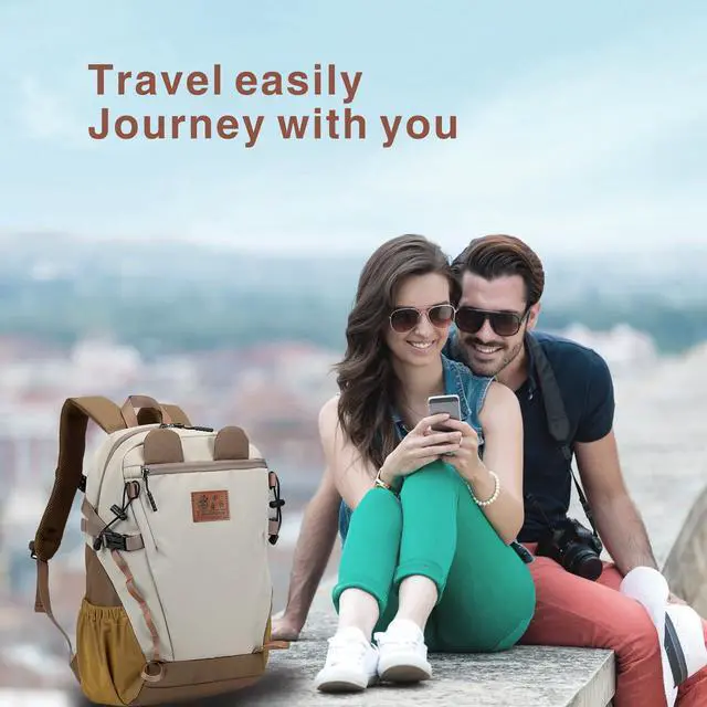 Alt view image 5 of 5 - ShyangLiang Leisure Sports Backpack for Teens Girls Boys, Middle School Backpack, University Backpack, Versatile Backpack, Lightweight Waterproof Travel Hiking Backpack(Khaki).