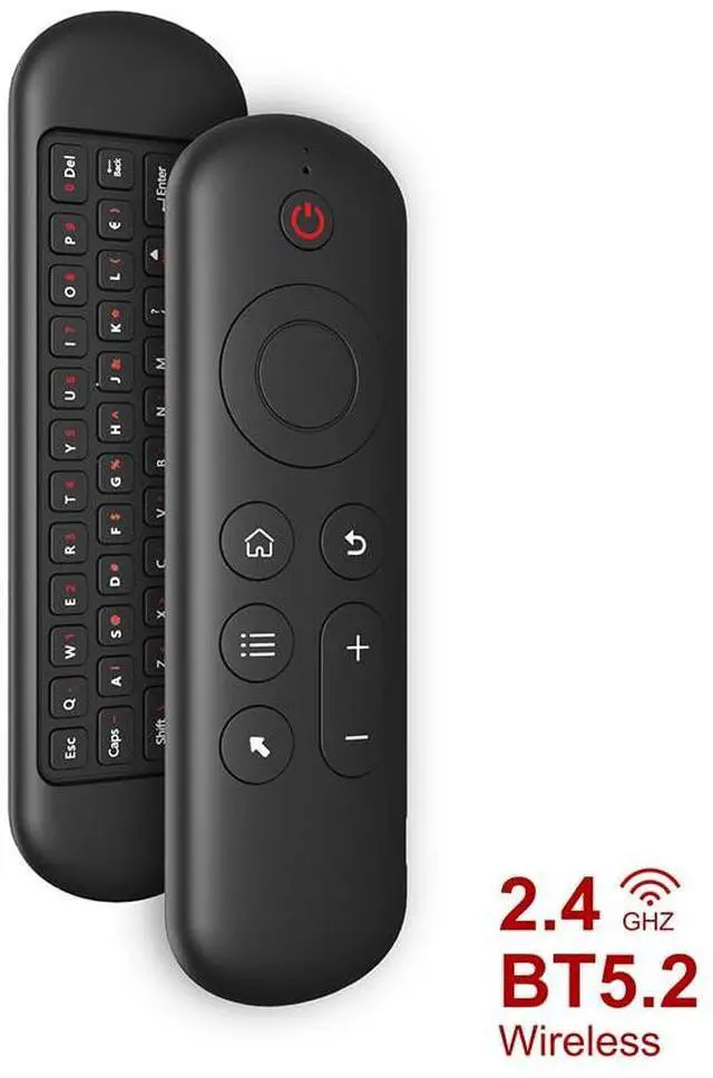 Alt view image 2 of 5 - LUVI Air Mouse Remote Control Mouse Wireless Mini Keyboard 2.4G & BT5.2 Motion Sensing Backlit Rechargeable Compatible with Android TV Box/PC/Smart TV/Projector/All-in-one PC/MAC Black