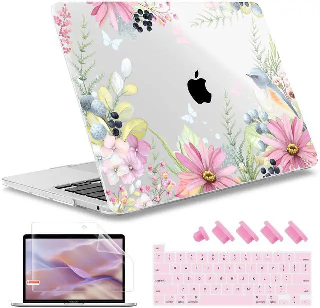Main image of May Chen Compatible with MacBook Pro 13 inch Case 2022 2021 2020 Release Models A2338 M2 M1 A2251 A2289, Plastic Hard Shell Case + Keyboard Cover for Mac Pro 13" with Touch Bar, Blue Bird