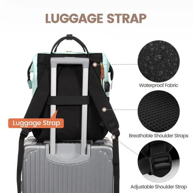 Alt view image 4 of 5 - LOVEVOOK Laptop Backpack for Women, 17 Inch Work Business Backpacks Purse With Large Capacity, Waterproof Nurse Bag College Bookbag for School, Waterproof Casual Daypack for Travel