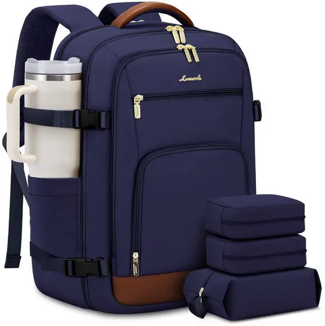 Main image of LOVEVOOK Travel Backpack For Women Flight Approved, 50L Large Carry On Backpack, Personal Item Travel Bag for Airplanes, Business 18 Inch Laptop Backpack, Weekender Overnight Daypack, With 3 Cubes