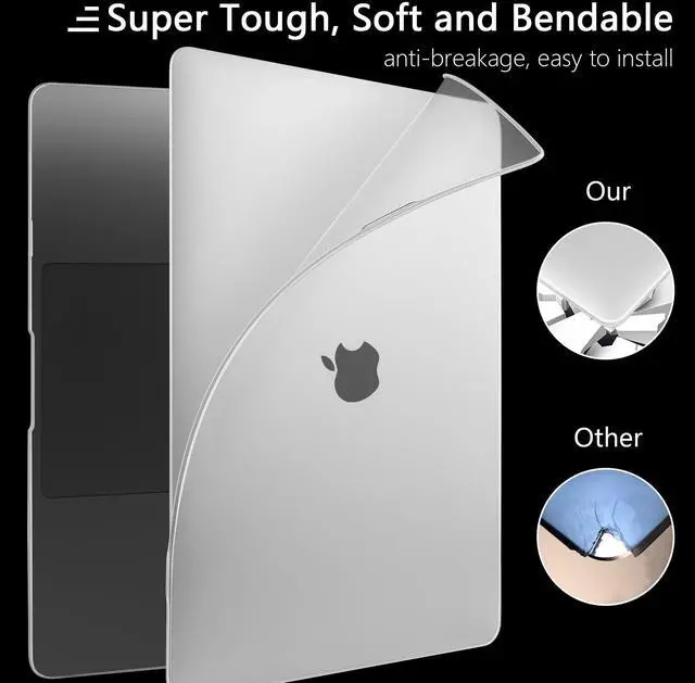 Alt view image 3 of 5 - Loyrina Compatible with MacBook Pro 13 inch Case 2023-2016 A2338 A2251 A2289 A2159 A1989 A1708 A1706, Ultra-Thin & Anti-Fingerprints Case for MacBook Pro 13.3" with Touch Bar & Touch ID, Transparent