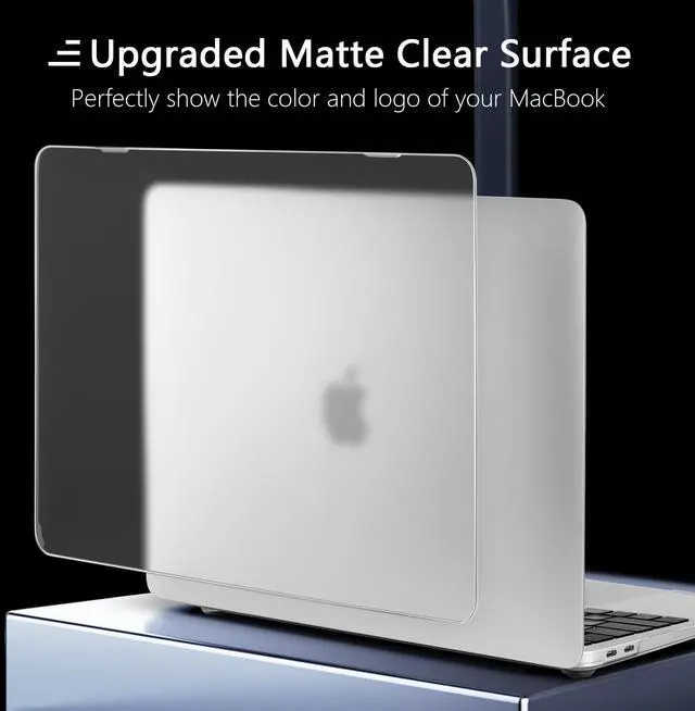 Alt view image 4 of 5 - Loyrina Compatible with MacBook Pro 13 inch Case 2023-2016 A2338 A2251 A2289 A2159 A1989 A1708 A1706, Ultra-Thin & Anti-Fingerprints Case for MacBook Pro 13.3" with Touch Bar & Touch ID, Transparent