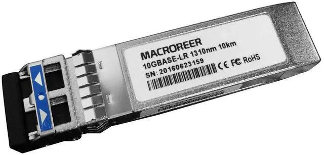 Main image of Macroreer 10GBase-LR SFP+ LC Transceiver, 10G Single-Mode Module for Brocade 10G-SFPP-LR Transceiver 1310nm 10km SFP+ 10 GBPS LR Optical SFP Module
