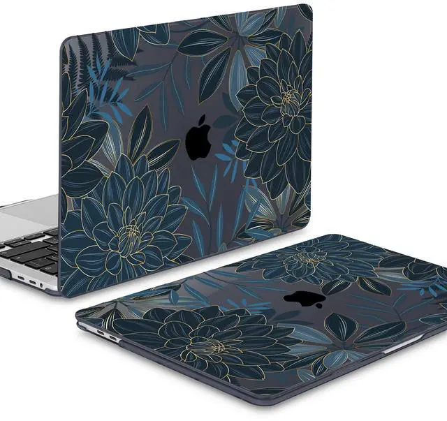 Alt view image 5 of 5 - Mektron Designed Case for MacBook Pro 16 Inch A2141 Cover 2019 Release 16" with Liquid Retina Display/Touch ID, Plastic Hard Shell with Keyboard Skin & Screen Protector, Dahlia Flower C035