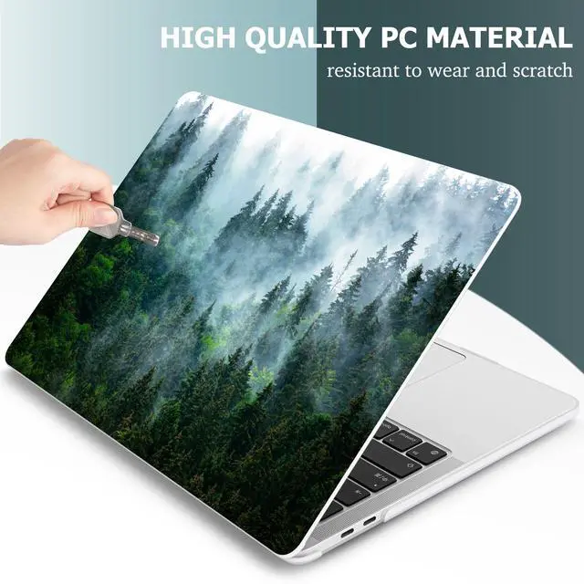 Alt view image 3 of 5 - May Chen Compatible with MacBook Pro 13 inch Case 2022 2021 2020 Release Models A2338 M2 M1 A2251 A2289, Plastic Hard Shell Case for MacBook Pro 13 inch with Touch Bar Fits Touch ID, Forest