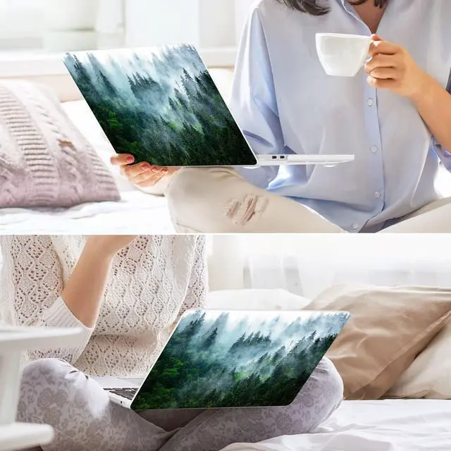 Alt view image 5 of 5 - May Chen Compatible with MacBook Pro 13 inch Case 2022 2021 2020 Release Models A2338 M2 M1 A2251 A2289, Plastic Hard Shell Case for MacBook Pro 13 inch with Touch Bar Fits Touch ID, Forest
