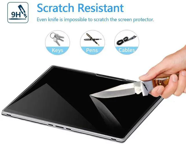 Alt view image 2 of 5 - Megoo [2 Pack] Screen Protector for Surface Book 3/2/1 (13.5 Inch),Tempered Glass/Easy Installation/Scratch resistant, Compatible with Microsoft Surface Pen