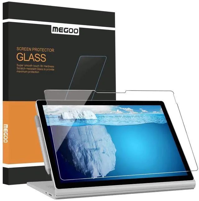 Main image of Megoo Surface Book 3 Screen Protector 15", Tempered Glass/Easy Installation/Anti-Scratch, Also for Microsoft Surface Book 2 15"