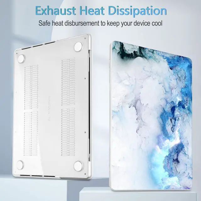 Alt view image 4 of 5 - Mektron Case for MacBook Pro 14 inch 2024 2023 2021 Model M4 A3112 A3401 A3185 M3 A2918 A2992 M2 A2779 M1 A2442 Pro/Max, Plastic Hard Shell Case Cover for MacBook Pro 14", Cloud & Lightning