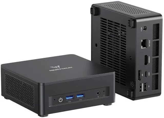 Main image of MINISFORUM UM690L Slim Mini PC, AMD Ryzen 9 6900HX(8C/16T, up to 4.9 GHz) Mini Computer, 32 GB LPDDR5 and 1TB PCIe 4.0 SSD, DP/HDMI 2.1/USB 4, 4 x USB Type-A, WiFi 6E/BT 5.3
