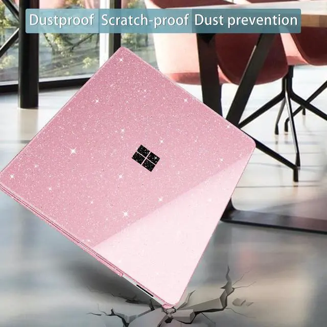 Alt view image 5 of 5 - Mektron Glitter Case for Microsoft Surface Laptop 13.8-inch Touchscreen 2024 (7th Edition) Lightweight Durable Scratch-Resistant Easy Install, with Keyboard Cover & Screen Protector, Sparkly Pink