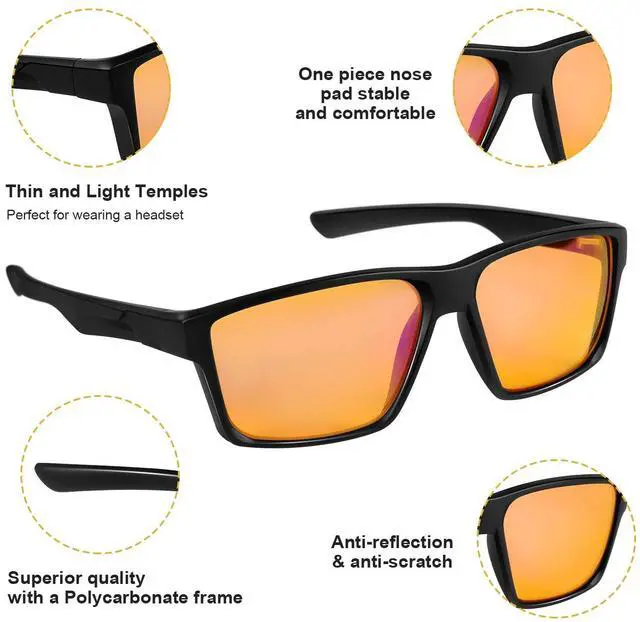 Alt view image 4 of 5 - Okany Blue Light Blocking Glasses for Computer, TV, Gaming Improve Sleep by Naturally Producing Melatonin for Women + Men