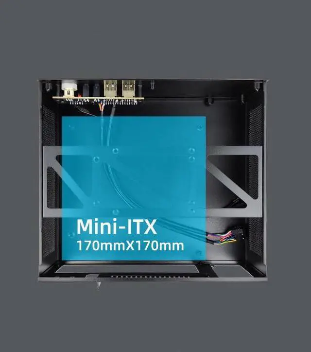 Alt view image 3 of 5 - Mini PC Case 4.3L HTPC Chassis 2X USB 3.0 Fits Flex Power Supply ITX Motherboard