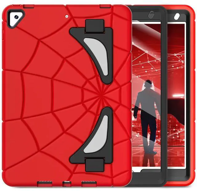 Main image of Nitupai Case for iPad 9th / 8th / 7th Generation for Kids iPad 10.2 Case Heavy Duty Shockproof Rugged Protective iPad 9th 8th 7th Gen 10.2 Inch with Stand Screen Protector, Red+Black