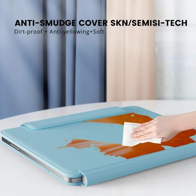 Alt view image 3 of 5 - RAYMCRAFT for iPad 11th(A16, 2025)/10th Generation Case with Keyboard, Magic Keyboard 2022, Springy Backlit Keys, Stain-Resistant Surface, Multi-Touch Trackpad,Blue