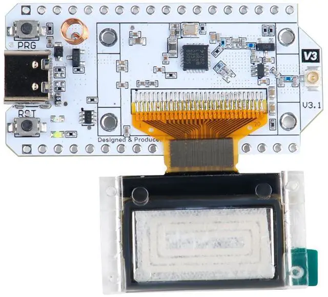 Alt view image 5 of 5 - RCmall LoRa32 V3 ESP32 Development Board, WiFi Bluetooth, 0.96-inch OLED Display, Dual-core SX1262 CP2102, TypeC 915MHz Antenna Protect Case for Meshtastic NodeMCU IoT