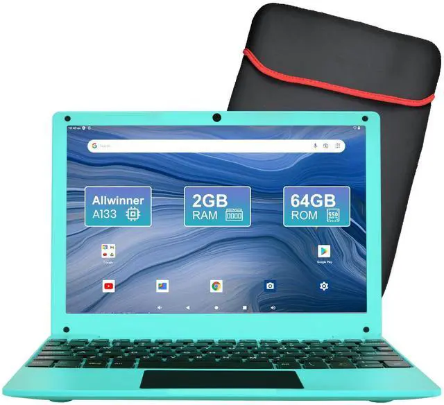 Main image of Reuoptu 10.1 Inch Android 12.0 OS Laptop Computer,2GB RAM,64GB EMMC,AllWinner Quad-core 64-Bit Processor A133 Netbook,Ultra Slim Portable Business Office Study Laptop (Inches, 10, Blue)