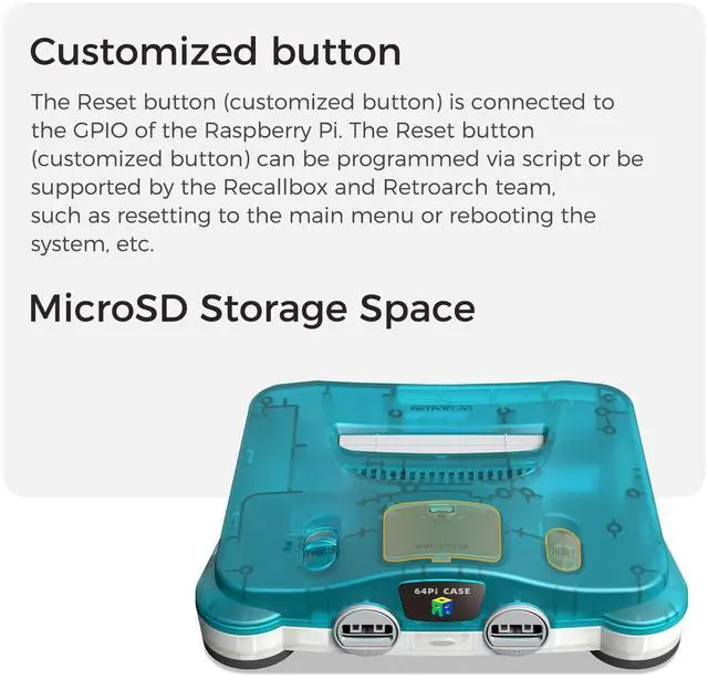 Alt view image 4 of 5 - AKNES Pi 5 Case, RetroFlag Crystal Case for Raspberry Pi 5 with Cooling Fan and Aluminum Heatsinks, SD Card Storage, Safe Shutdown and Safe Reset, MetaData in Emulation Station auto Saved