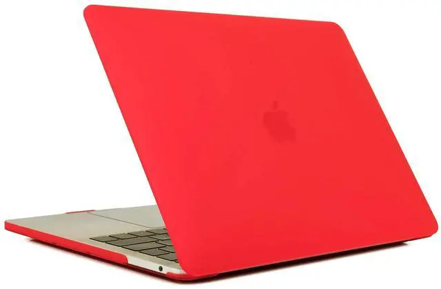 Alt view image 4 of 5 - Se7enline Compatible with MacBook Pro 13 inch Case 2024/2023/2022/2021/2020 Model M1/M2 A2338/A2251/A2289 Matte Laptop Hard Shell Cover with Sleeve Bag&Keyboard Skin&Screen Protector&Dust Plug,Red