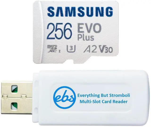 Alt view image 5 of 5 - Samsung Memory Card EVO Plus w/SD Adapter 256GB Micro SDXC for Samsung Phone Models Galaxy A15 5G, A25 5G, A35 5G, A55 5G (MB-MC256SA) Bundle with 1 Everything But Stromboli MicroSD Card Reader