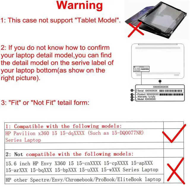 Alt view image 3 of 5 - Protective Case Cover for HP Pavilion x360 15 15-dq0077nr 15-dq0081nr 15-dq0953cl and OMEN Gaming 15-ek0023dx 15-en0023dx Laptops