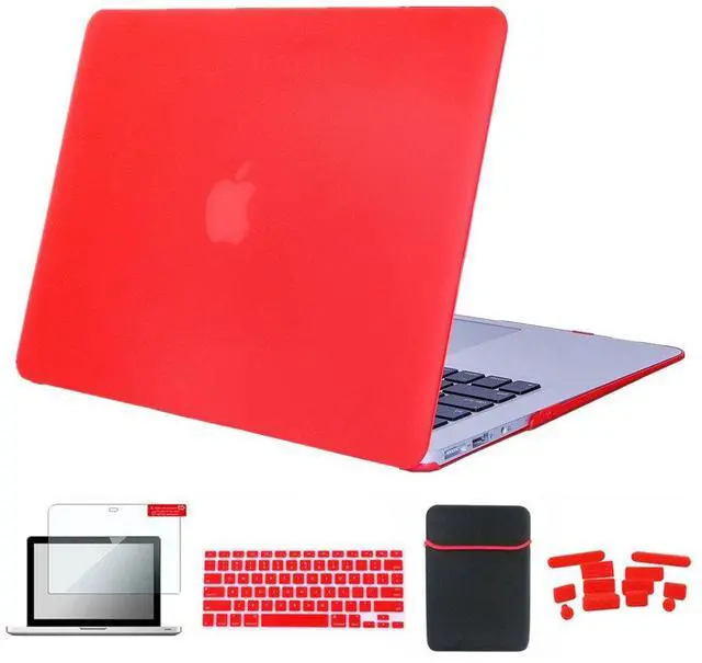 Alt view image 2 of 5 - Se7enline Compatible with MacBook Pro Case 15 inch Model A1398 2015/2014/2013/2012 Laptop Hard Shell Protective Case&Sleeve Bag&Keyboard Cover Skin&Screen Protector&Dust Plug,Red