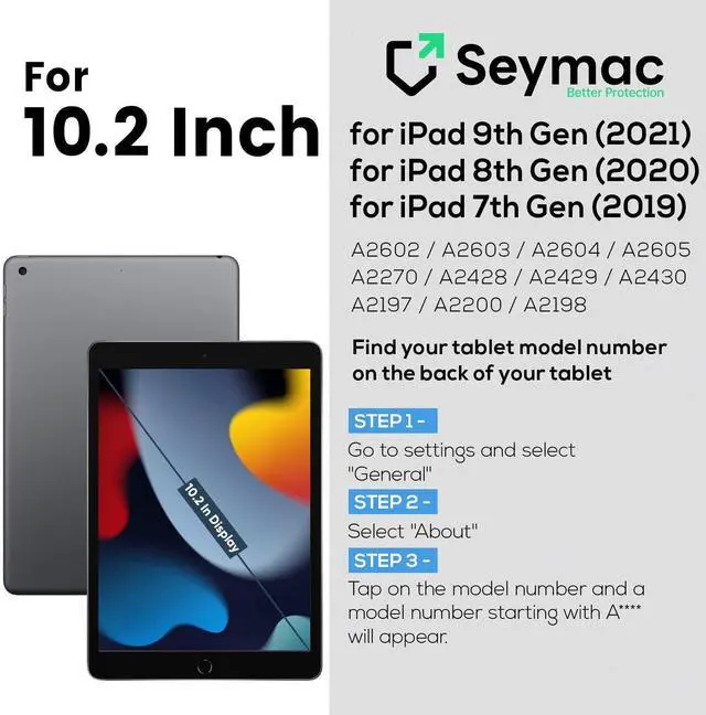 Alt view image 2 of 5 - SEYMAC for iPad 9th/8th/7th Generation Case 10.2" 2021-2019, Full-Body Shockproof Heavy Duty Protective Case with Screen Protector, Rotating Stand/Handle/Shoulder Strap for iPad 10.2, Pink