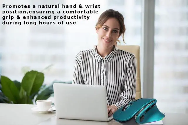 Alt view image 2 of 5 - Ergonomic Mouse Large Middle Hands Dual Mode(Bluetooth+USB)Rechargeable Vertical Carpal Tunnel Bluetooth Wireless Mouse for PC/Laptop/Computer/Desktop/Tablet/ipad/Macbook Air/Pro Office Work Gift