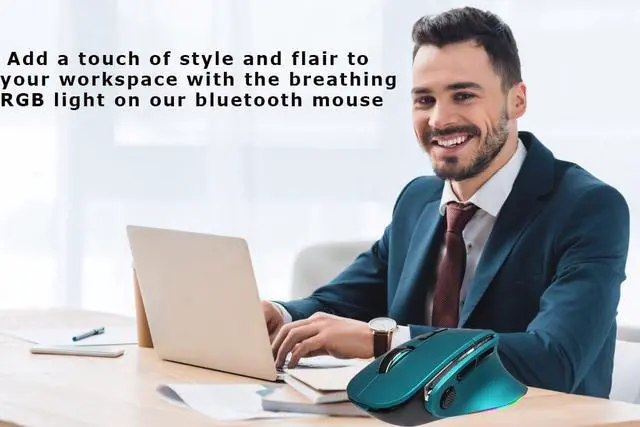 Alt view image 5 of 5 - Ergonomic Mouse Large Middle Hands Dual Mode(Bluetooth+USB)Rechargeable Vertical Carpal Tunnel Bluetooth Wireless Mouse for PC/Laptop/Computer/Desktop/Tablet/ipad/Macbook Air/Pro Office Work Gift