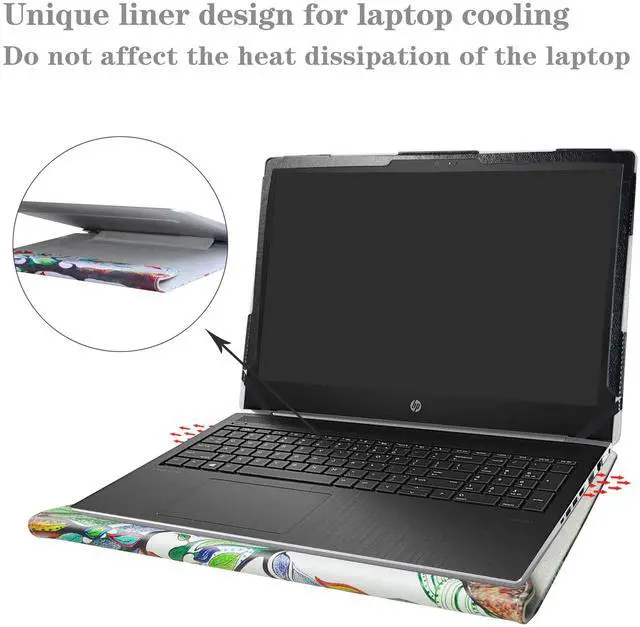 Alt view image 5 of 5 - Alapmk Protective Case Cover for 15.6" HP ProBook 450 G6/G7/455 G6/G7 Laptop, Love Tree Pattern, Elastic Rubber Bands for Secure Fit, Laptop Case, Protects During Daily Use and Transportation