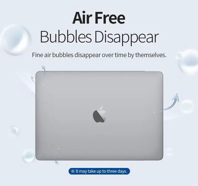 Alt view image 3 of 5 - skoko 2024 2025 Easy Intall Version Skin Protector Matte Transparent Film Compatible with MacBook Air 13 inch M2 / M3 / M4 2022-2025, Top, Bottom, Palmrest & Trackpad, Similar to TPU Screen Protector