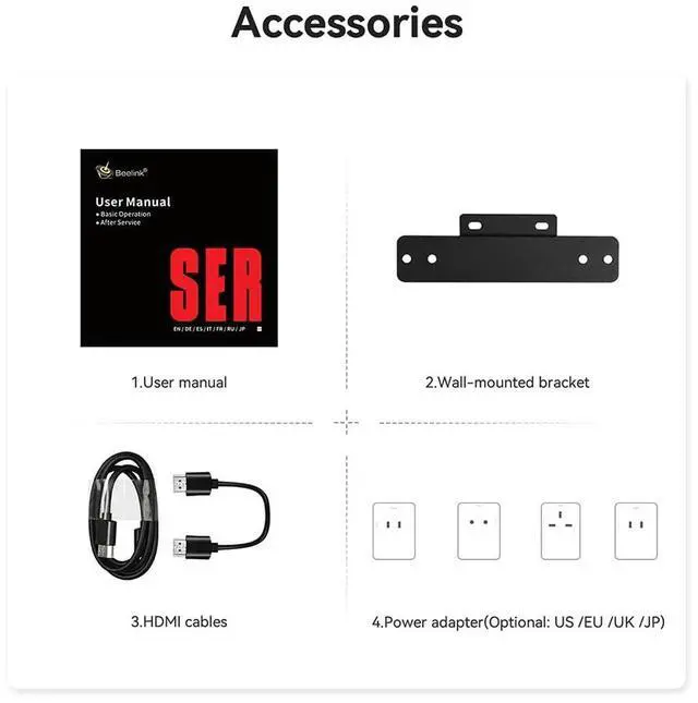 Alt view image 5 of 5 - Beelink SER5 PRO Mini PC W11 Pro, AMD Ryzen 7 5825U(8C/16T up to 4.4 GHz),16GB DDR4 500GB NVME SSD Graphics 8 core 2000 MHz WiFi 6/BT5.2 Triple Display Mini Gaming PC Computer
