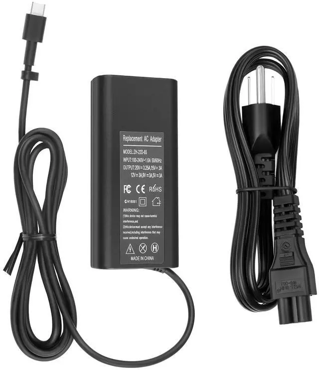 Main image of 65W 60W Charger Power Cord for Dell Pro 14 16 13 Plus PB13250 PB16250 PB14250 2 in1 Premium PA13250 PA14250 Rugged 14 13 RB14250 RA13250 P192G P191G P200G P199G