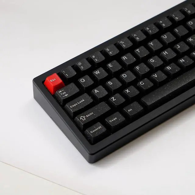 Main image of 114 Keys Doubleshot Translucent Keycaps, Glitter Neon keycaps, Cherry Profile Keycap Set for 60% 65% 75% Mechanical Keyboard Cherry Mx Switches