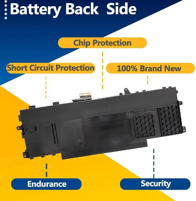 Alt view image 4 of 5 - TAVZENL GHJC5 59.6Wh Battery Replacement for Dell Latitude 9430 2-in-1 9420 2-in-1 Series Latitude 9430 9420 Series 3VV58 0JJ4XT 0VTH85 11.55V 4900